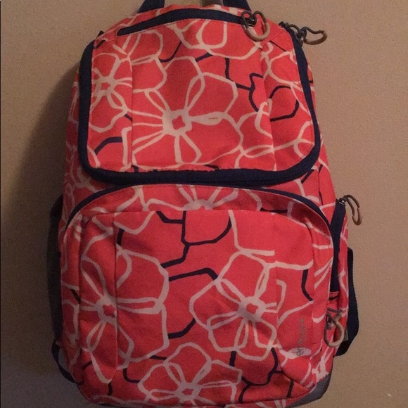 Target Bags Target Coral And Navy Backpack Poshmark